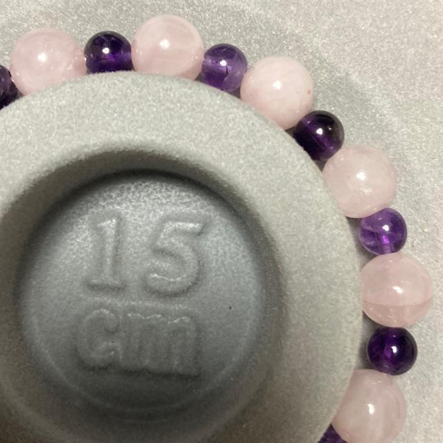 天然石 アメジスト+ローズクォーツ 恋愛成就 癒し 人間関係 15.5cm < 女性アクセサリー/時計  天然石 アメジスト+ローズクォーツ 恋愛成就 癒し 人間関係 15.5cm < 女性アクセサリー/時計の