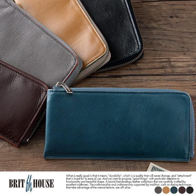 【BRIT HOUSE / ブリットハウス】 レザー / L字ファスナー 長財布 < 男性ファッション 【BRIT HOUSE / ブリットハウス】 レザー / L字ファスナー 長財布 < 男性ファッションの