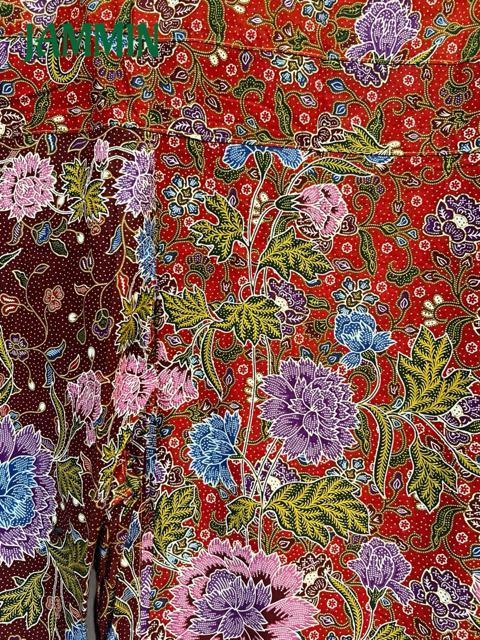 バティック花柄タイパンツ エスニック アジアン タイマッサージパンツ ヒッピー < 女性ファッション バティック花柄タイパンツ エスニック アジアン タイマッサージパンツ ヒッピー < 女性ファッションの