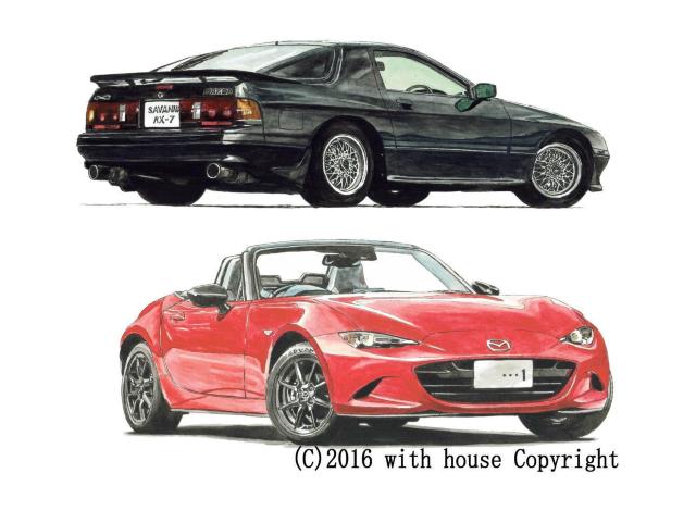 NC-317ロードスター/RX-7限定版画サイン額装作家平右ヱ門 < 自動車/バイク NC-317ロードスター/RX-7限定版画サイン額装作家平右ヱ門 < 自動車/バイク