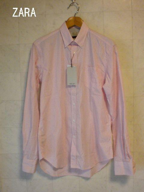 □ザラ/ZARA ピンクストライプ ビジネスシャツ/ドレスシャツ/メンズ・S☆新品 < ブランド □ザラ/ZARA ピンクストライプ ビジネスシャツ/ドレスシャツ/メンズ・S☆新品 < ブランドの