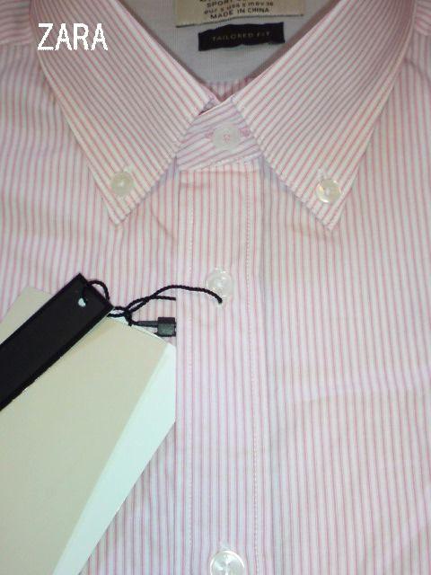 □ザラ/ZARA ピンクストライプ ビジネスシャツ/ドレスシャツ/メンズ・S☆新品 < ブランド □ザラ/ZARA ピンクストライプ ビジネスシャツ/ドレスシャツ/メンズ・S☆新品 < ブランドの
