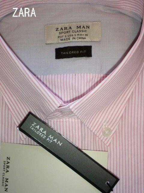 □ザラ/ZARA ピンクストライプ ビジネスシャツ/ドレスシャツ/メンズ・S☆新品 < ブランド □ザラ/ZARA ピンクストライプ ビジネスシャツ/ドレスシャツ/メンズ・S☆新品 < ブランドの