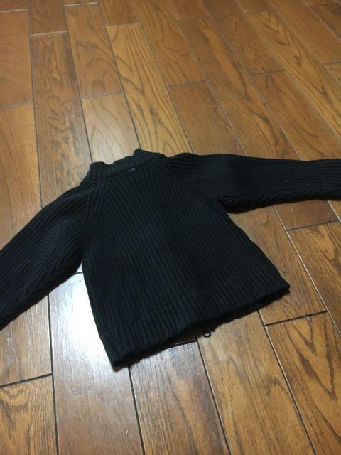 【サイズ90】TILE TOWN◆厚手◆BLACKリブ◆ジップニットジャケ < キッズ/ベビー  【サイズ90】TILE TOWN◆厚手◆BLACKリブ◆ジップニットジャケ < キッズ/ベビーの