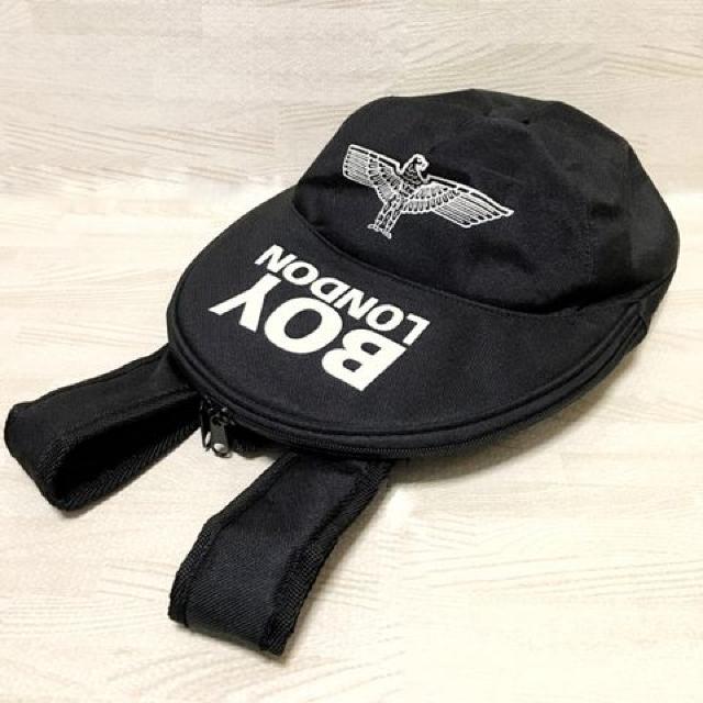 【美品】キャップ型リュックサック/BOY LODON/黒/キッズサイズ < キッズ/ベビー  【美品】キャップ型リュックサック/BOY LODON/黒/キッズサイズ < キッズ/ベビーの