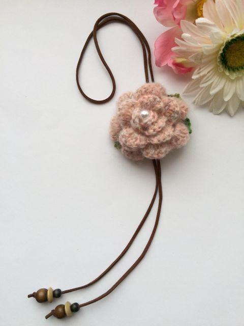 ハンドメイド ネックレス 薔薇 ピンク axes好き モヘア ガーリー < 女性ファッション  ハンドメイド ネックレス 薔薇 ピンク axes好き モヘア ガーリー < 女性ファッションの