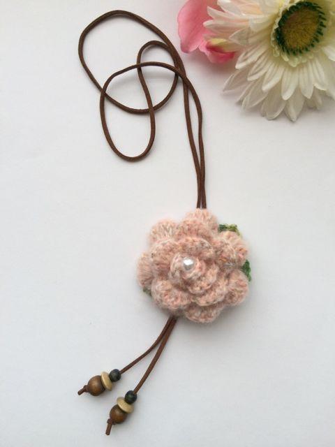 ハンドメイド ネックレス 薔薇 ピンク axes好き モヘア ガーリー < 女性ファッション  ハンドメイド ネックレス 薔薇 ピンク axes好き モヘア ガーリー < 女性ファッションの