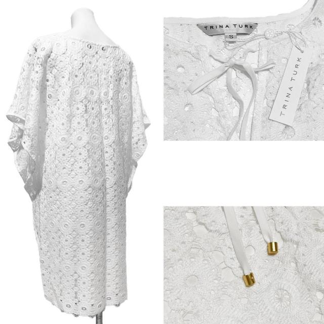 新品トリーナタークTRINA TURK総レース 半袖ワンピース 白 #S < 女性ファッション 新品トリーナタークTRINA TURK総レース 半袖ワンピース 白 #S < 女性ファッションの