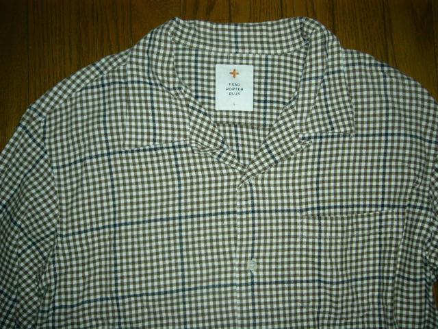 HEAD PORTER PLUS ヘッドポータープラス + ギンガム チェックシャツ L 長袖 開襟 < ブランド  HEAD PORTER PLUS ヘッドポータープラス + ギンガム チェックシャツ L 長袖 開襟 < ブランドの