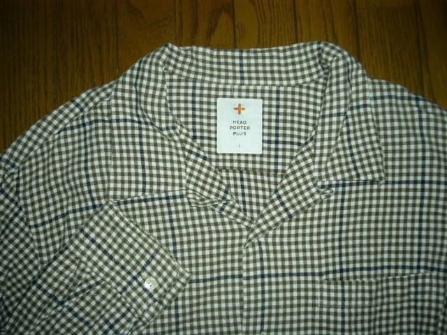 HEAD PORTER PLUS ヘッドポータープラス + ギンガム チェックシャツ L 長袖 開襟 < ブランド  HEAD PORTER PLUS ヘッドポータープラス + ギンガム チェックシャツ L 長袖 開襟 < ブランドの