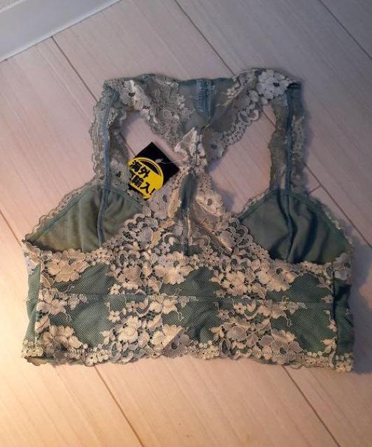 新品◆可愛い♪レース レーサーバック ブラジャー インナー ストレッチ ヨガ◆ブルーグリーン×ホワイト◆M < 女性ファッション  新品◆可愛い♪レース レーサーバック ブラジャー インナー ストレッチ ヨガ◆ブルーグリーン×ホワイト◆M < 女性ファッションの