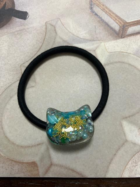 ハンドメイド レジン ねこ ヘアゴム < 女性ファッション  ハンドメイド レジン ねこ ヘアゴム  < 女性ファッションの