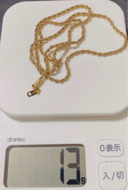 k18刻印 高品質 ロープチェーンネックレス 60cm GF加工 < 男性アクセサリー/時計 k18刻印 高品質 ロープチェーンネックレス 60cm GF加工 < 男性アクセサリー/時計の