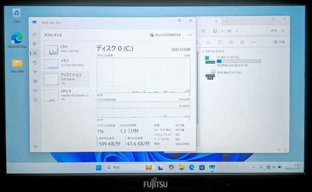 FUJITSU LIFEBOOK Corei5 20GB SSD512GB tHD WebJ DVD Office  PC{/Ӌ@ 