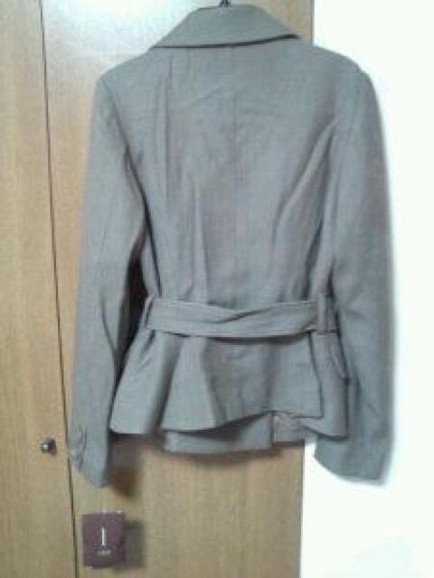 ブラウン茶系ウールコートダブルボタンベルト付き襟国産高級M < 女性ファッション  ブラウン茶系ウールコートダブルボタンベルト付き襟国産高級M < 女性ファッションの