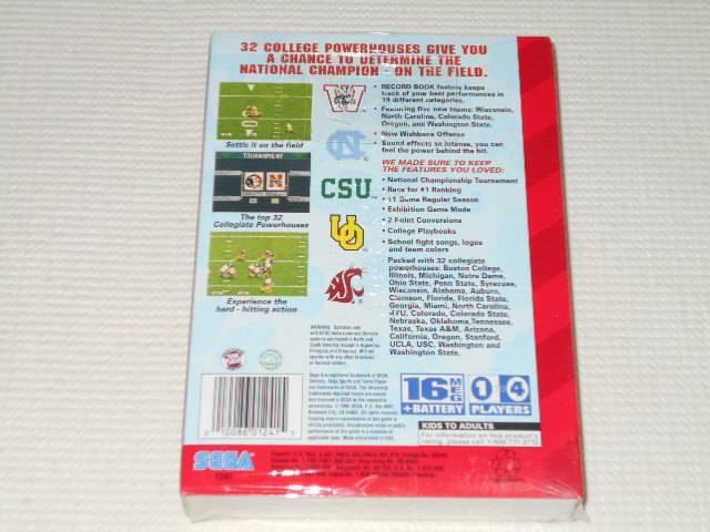 MD★COLLEGE FOOTBALL'S NATIONAL CHAMPIONSHIP 2 < ゲーム本体/ソフト MD★COLLEGE FOOTBALL'S NATIONAL CHAMPIONSHIP 2 < ゲーム本体/ソフトの