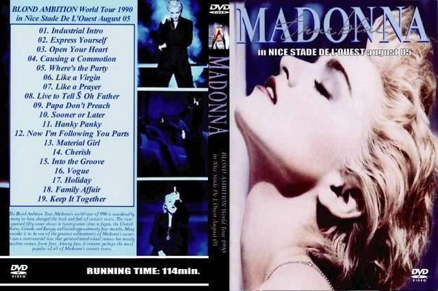 MADONNA BLOND TOUR 1990 NICE STADE }hi   CD/DVD/rfI 