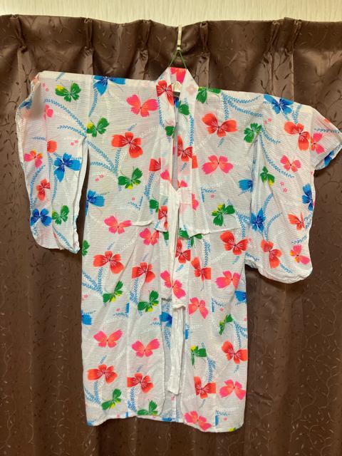 1380.レトロ☆子供浴衣☆リメイクにも☆蝶柄 < キッズ/ベビー  1380.レトロ☆子供浴衣☆リメイクにも☆蝶柄  < キッズ/ベビーの