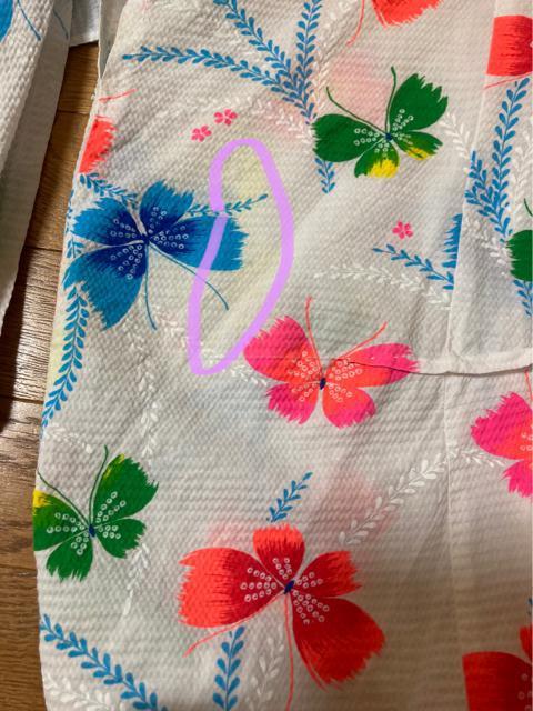 1380.レトロ☆子供浴衣☆リメイクにも☆蝶柄 < キッズ/ベビー  1380.レトロ☆子供浴衣☆リメイクにも☆蝶柄 < キッズ/ベビーの