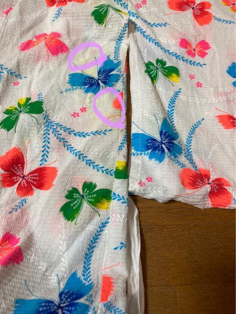 1380.レトロ☆子供浴衣☆リメイクにも☆蝶柄 < キッズ/ベビー  1380.レトロ☆子供浴衣☆リメイクにも☆蝶柄 < キッズ/ベビーの