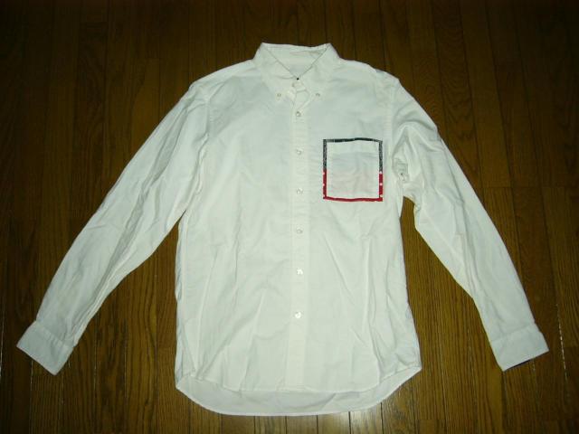 SOPHNET. ソフネット POCKET COVER B.D SHIRT M 白 バンダナ切替 長袖シャツ < ブランド  SOPHNET. ソフネット POCKET COVER B.D SHIRT M 白 バンダナ切替 長袖シャツ < ブランドの