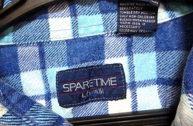 ◆spare time 長袖 メンズ チェック柄 中古品 < 男性ファッション  ◆spare time 長袖 メンズ チェック柄 中古品 < 男性ファッションの