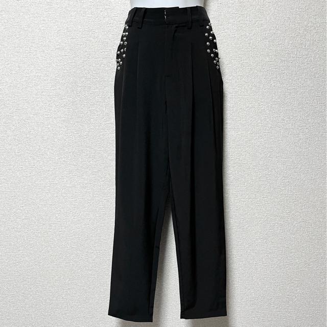 【GALSTAR/S】スパイクスタッズ付タック入テーパードパンツ < ブランド  【GALSTAR/S】スパイクスタッズ付タック入テーパードパンツ < ブランドの