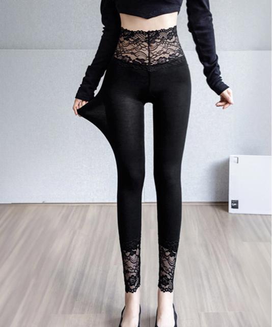 送料無料 新品 レース切り替えレギンス 美脚美尻スパッツ < 女性ファッション  送料無料 新品 レース切り替えレギンス 美脚美尻スパッツ < 女性ファッションの