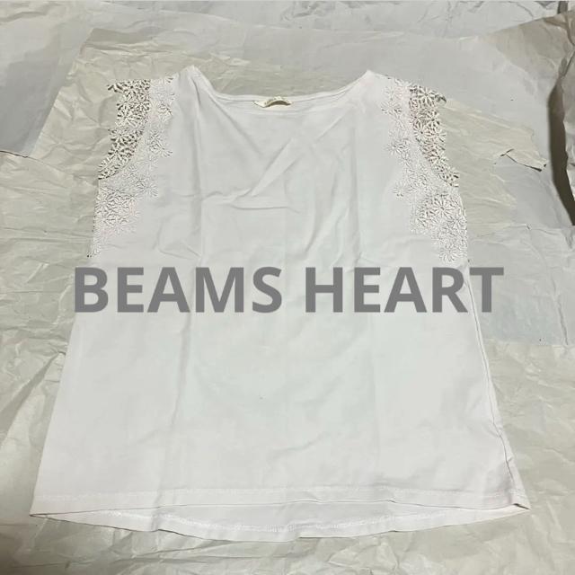 【ビームスハート】 リーフ柄 レーススリーブ プルオーバー / オフホワイト < ブランド 【ビームスハート】 リーフ柄 レーススリーブ プルオーバー / オフホワイト < ブランドの
