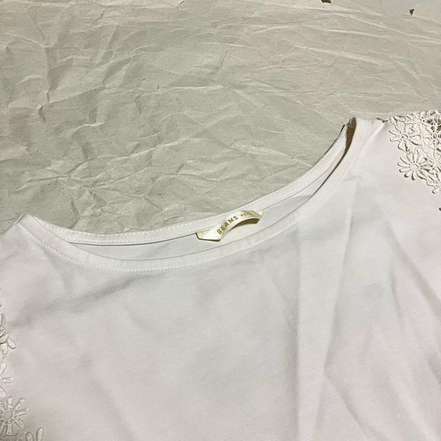 【ビームスハート】 リーフ柄 レーススリーブ プルオーバー / オフホワイト < ブランド 【ビームスハート】 リーフ柄 レーススリーブ プルオーバー / オフホワイト < ブランドの