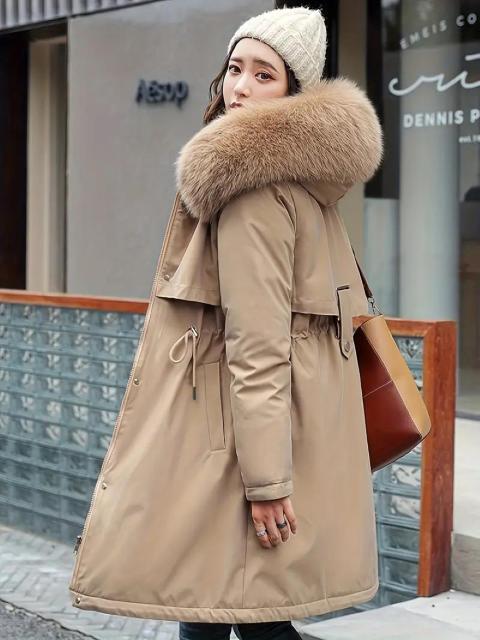 超お買得3490円★ 冬用 ミドル丈 フリース裏地 ピーコート 女性用 取り外し可能なカラー付き USAサイズM(日本サイズL) < 女性ファッション  超お買得3490円★ 冬用 ミドル丈 フリース裏地 ピーコート 女性用 取り外し可能なカラー付き USAサイズM(日本サイズL) < 女性ファッションの