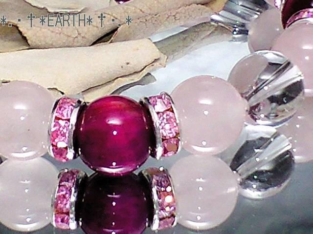 天然石★10oローズクォーツ・ピンクタイガ-アイ・水晶数珠 < 女性アクセサリー/時計 天然石★10oローズクォーツ・ピンクタイガ-アイ・水晶数珠 < 女性アクセサリー/時計の