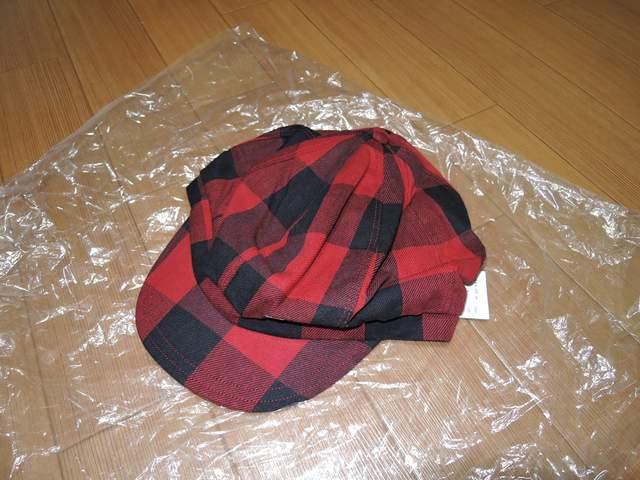 新品TMTバッファローチェック柄ハンチング赤黒キャスケット < ブランド 新品TMTバッファローチェック柄ハンチング赤黒キャスケット < ブランドの