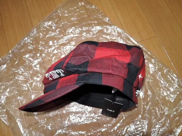 新品TMTバッファローチェック柄ハンチング赤黒キャスケット < ブランド 新品TMTバッファローチェック柄ハンチング赤黒キャスケット < ブランドの