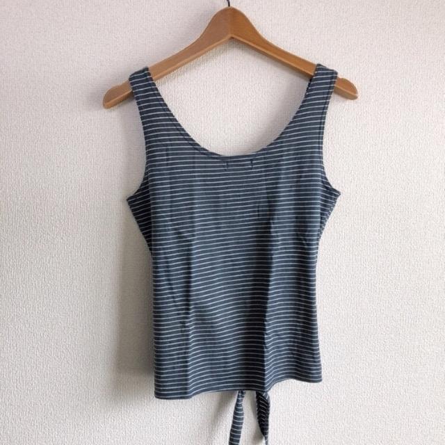 ◆ANAP/アナップ◆スソしばりタンクトップ★ネイビー×ホワイトボーダー♪ < ブランド ◆ANAP/アナップ◆スソしばりタンクトップ★ネイビー×ホワイトボーダー♪ < ブランドの