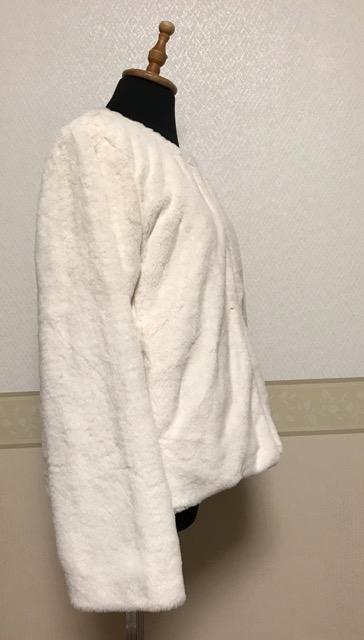 DRESKIP 潟潤[ルド ファーノーカラーショートJK コート 白 < 女性ファッション  DRESKIP 潟潤[ルド ファーノーカラーショートJK コート 白 < 女性ファッションの