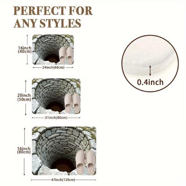 爆ヤス価格1190円★無限のディープ3Dプリント滑り止めマット - 機械洗い可能、模造石のテクスチャ 40×60cm < インテリア/ライフ 爆ヤス価格1190円★無限のディープ3Dプリント滑り止めマット - 機械洗い可能、模造石のテクスチャ 40×60cm < インテリア/ライフの