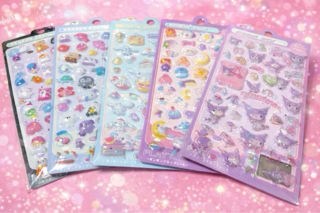 ボンボンドロップシール 3D 立体 ぷっくり 5枚 キャラクター < インテリア/ライフ ボンボンドロップシール 3D 立体 ぷっくり 5枚 キャラクター < インテリア/ライフの