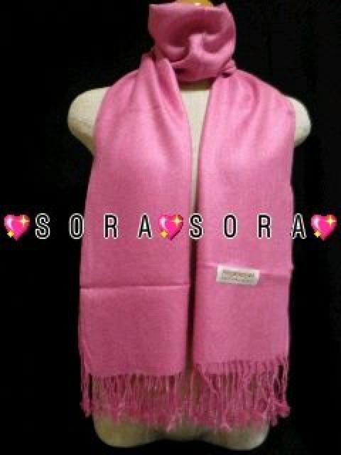 DIVA系♪大判パシュミナストール フリンジ付 濃ピンク < 女性ファッション DIVA系♪大判パシュミナストール フリンジ付 濃ピンク < 女性ファッションの