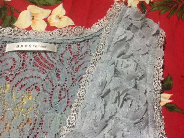 新品未使用☆アクシーズファム☆淡いブルーのレーストップス☆ < ブランド 新品未使用☆アクシーズファム☆淡いブルーのレーストップス☆ < ブランドの