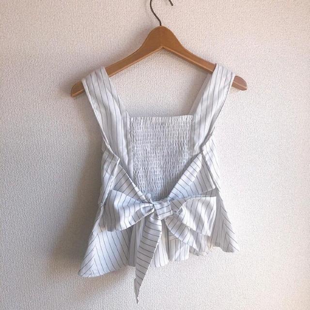 ◆CRYX/クリックス◆リボンペプラムタンク★ホワイト*ペプラムトップス♪シンプルコーデ < ブランド ◆CRYX/クリックス◆リボンペプラムタンク★ホワイト*ペプラムトップス♪シンプルコーデ < ブランドの