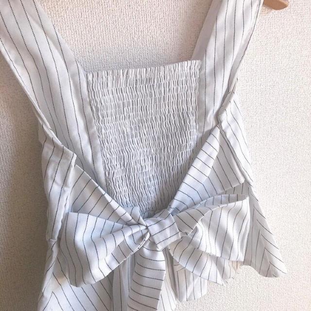 ◆CRYX/クリックス◆リボンペプラムタンク★ホワイト*ペプラムトップス♪シンプルコーデ < ブランド ◆CRYX/クリックス◆リボンペプラムタンク★ホワイト*ペプラムトップス♪シンプルコーデ < ブランドの