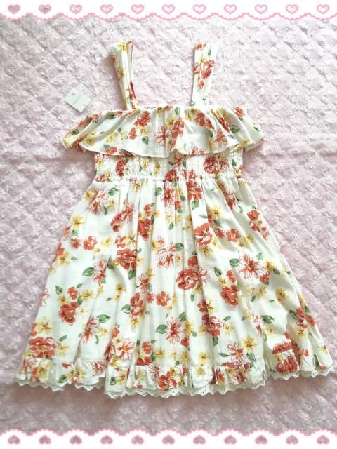 新品☆オリーブデオリーブ*花柄フリルキャミワンピ < ブランド  新品☆オリーブデオリーブ*花柄フリルキャミワンピ < ブランドの
