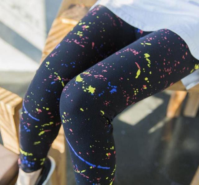 送料無料 レディース  レギンス パンツ ペンキ柄 プリント レギパン < 女性ファッション  送料無料 レディース  レギンス パンツ ペンキ柄 プリント レギパン  < 女性ファッションの