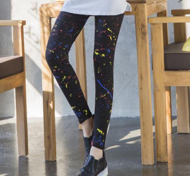 送料無料 レディース  レギンス パンツ ペンキ柄 プリント レギパン < 女性ファッション  送料無料 レディース  レギンス パンツ ペンキ柄 プリント レギパン < 女性ファッションの