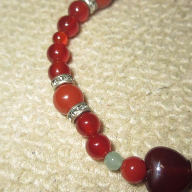 未使用☆パワーストーン*リボンモチーフ*ブレスレット(赤瑪瑙) < 女性アクセサリー/時計  未使用☆パワーストーン*リボンモチーフ*ブレスレット(赤瑪瑙) < 女性アクセサリー/時計の