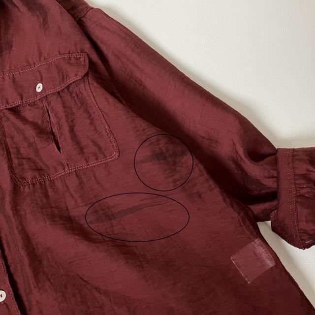 ◆美品◆BAYFLOW◆大きいサイズ感◆シアー素材透け感長袖ブラウス◆ブラウン茶 < 女性ファッション  ◆美品◆BAYFLOW◆大きいサイズ感◆シアー素材透け感長袖ブラウス◆ブラウン茶 < 女性ファッションの