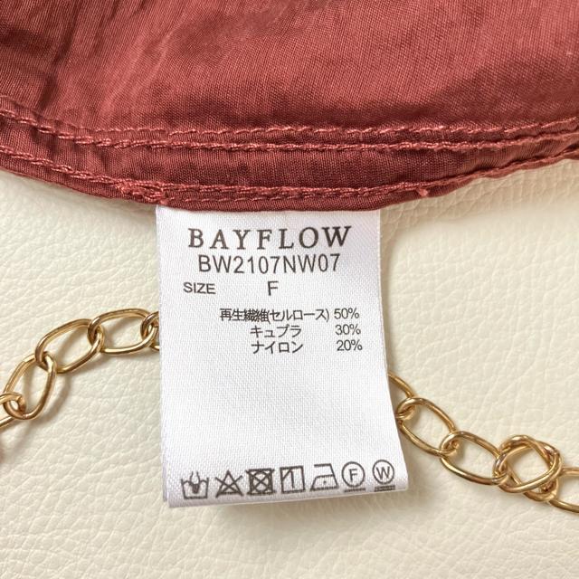 ◆美品◆BAYFLOW◆大きいサイズ感◆シアー素材透け感長袖ブラウス◆ブラウン茶 < 女性ファッション  ◆美品◆BAYFLOW◆大きいサイズ感◆シアー素材透け感長袖ブラウス◆ブラウン茶 < 女性ファッションの