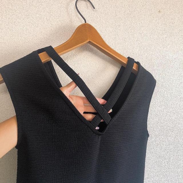 ◆RESEXXY/リゼクシー◆定番セットアップ★バッククロスボーダートップス&タイトスカート♪ブラックF美品 < 女性ファッション  ◆RESEXXY/リゼクシー◆定番セットアップ★バッククロスボーダートップス&タイトスカート♪ブラックF美品 < 女性ファッションの