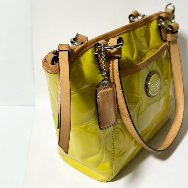 COACH コーチ シグネチャー 2WAY ショルダーバッグ F20096 パテント レザー イエロー < ブランド COACH コーチ シグネチャー 2WAY ショルダーバッグ F20096 パテント レザー イエロー < ブランドの